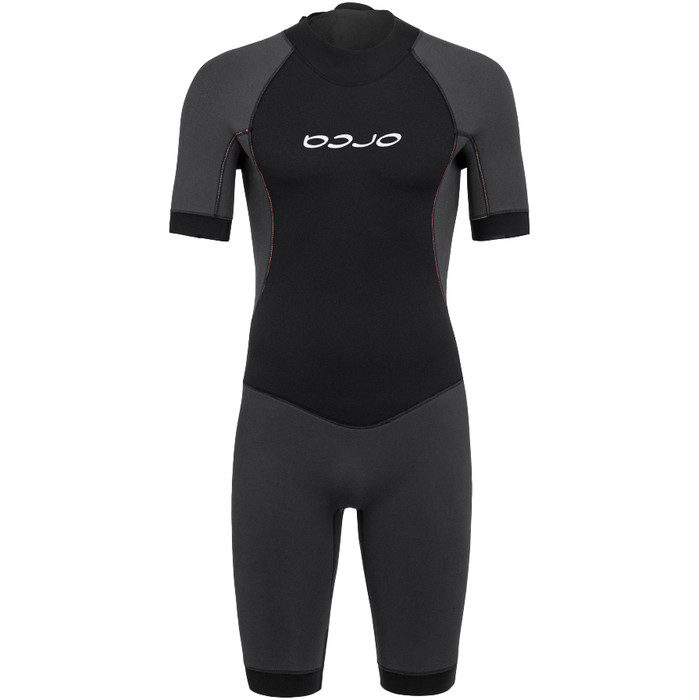 2024 Orca Mnner Vitalis Rckenreiverschluss Open Water Swim Shorty Neoprenanzug NN2Y0 - Black